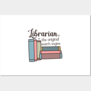 Librarian the original search engine World Book Day for Book Lovers Library Reading Posters and Art